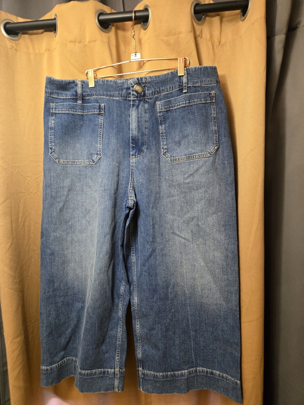 Anthropologie Blue Cropped Wide-Leg Jeans-20w- NWT - Picture 2 of 4